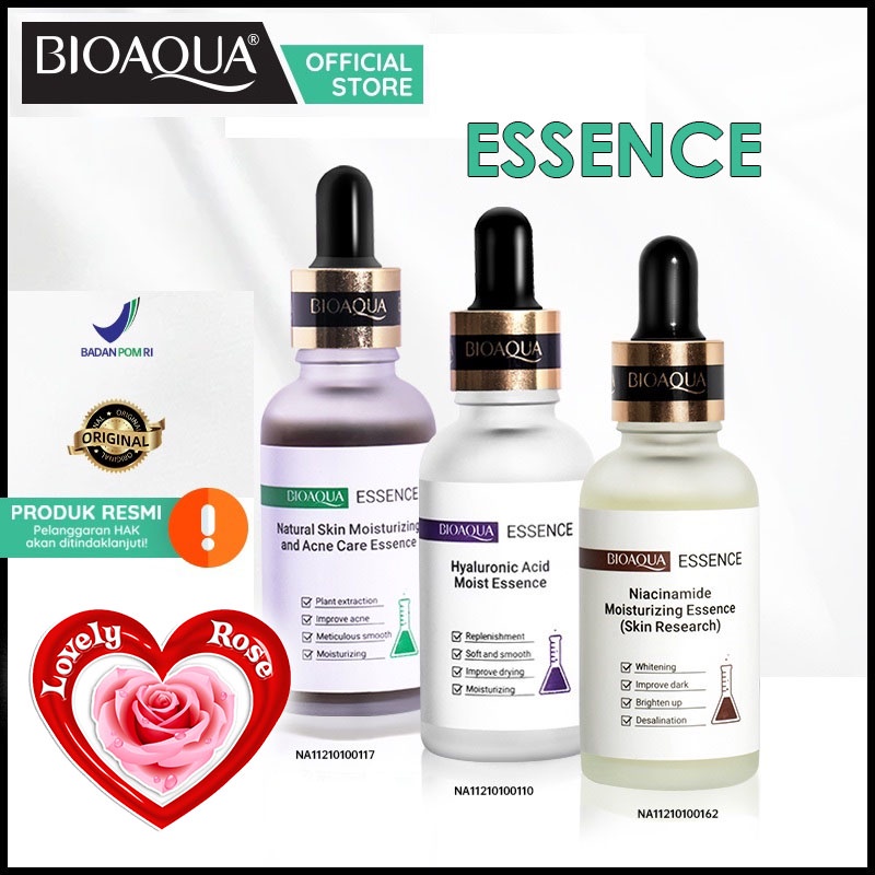 [COD] Bioaqua Serum Wajah Membantu Mengatasi Masalah Kulit Sensitif Berjerawat Komedo Flek Hitam Essence Niacinamide 30ml BPOM