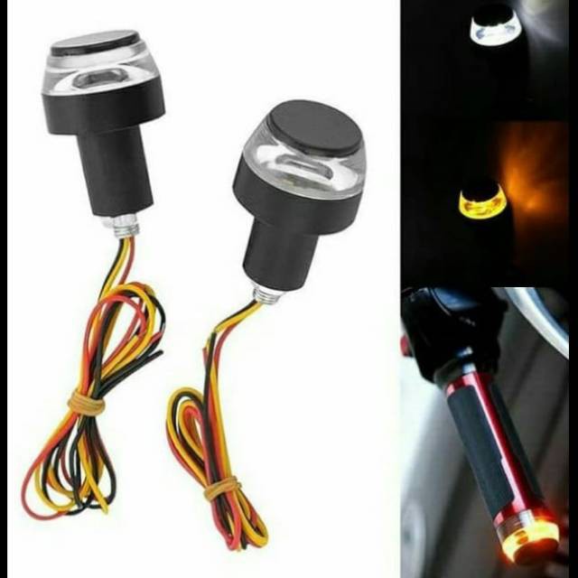 [BISA COD] 2 Pcs Lampu LED jalu stang motor 2 Lampu Sein Stang Motor Waterproof Lampu Motor Led