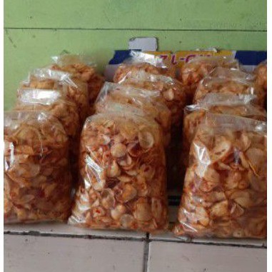

Camilan Ceriping/Keripik singkong Pedas manis Bumbu rujak