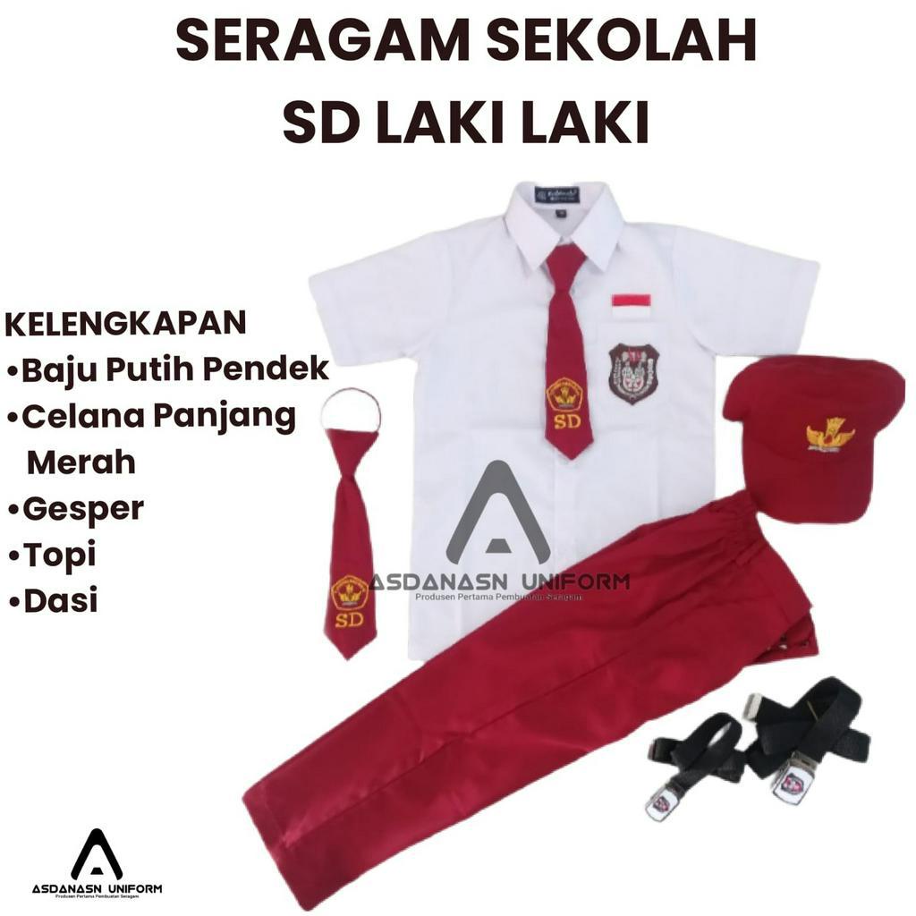 Seragam SD Merah Putih Laki - Laki