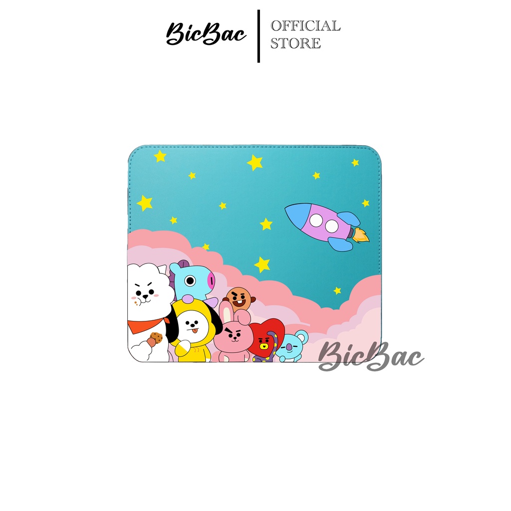 CUSTOM BTS FLYING BICBAC MOUSEPAD BASIC LEATHER KULIT TEMPAT ALAS MOUSE ANTI SLIP GAMING LENOVO ASUS ACER HP