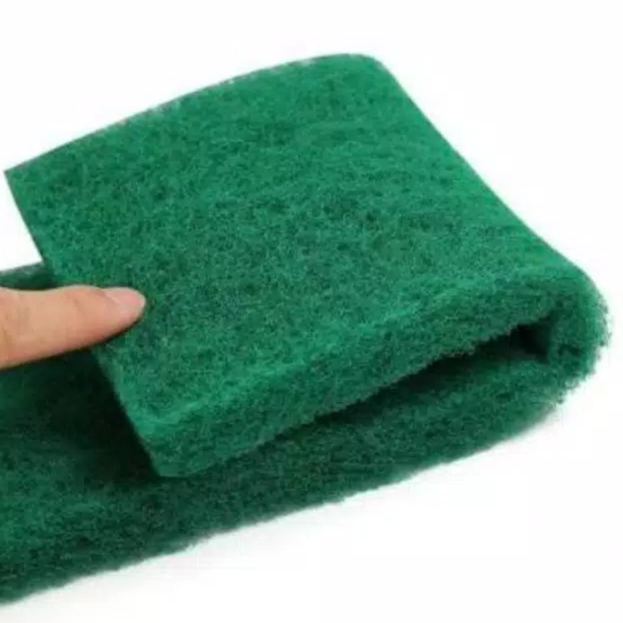 BUSA GREEN WOLL 25 X 10 X 2CM / GREEN COARSE WOLL / BUSA HIJAU MEDIA FILTER KOLAM AQUARIUM