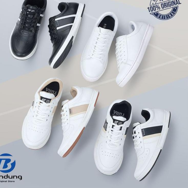 Sepatu Casual Sneakers Putih Hitam Pria Cowok Mills Series Kets Distro Premium Original EQReady Sto