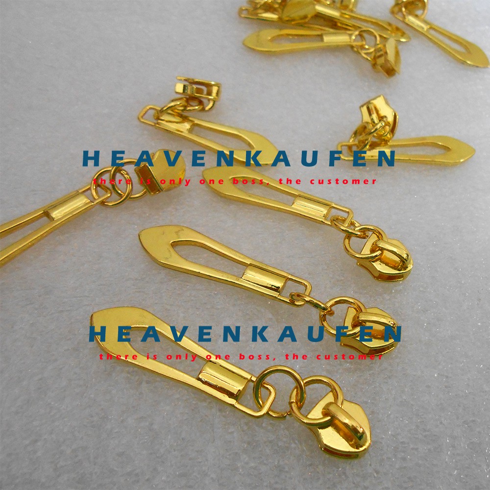 Kepala Resleting Zipper No 5 Warna Gold Bagus