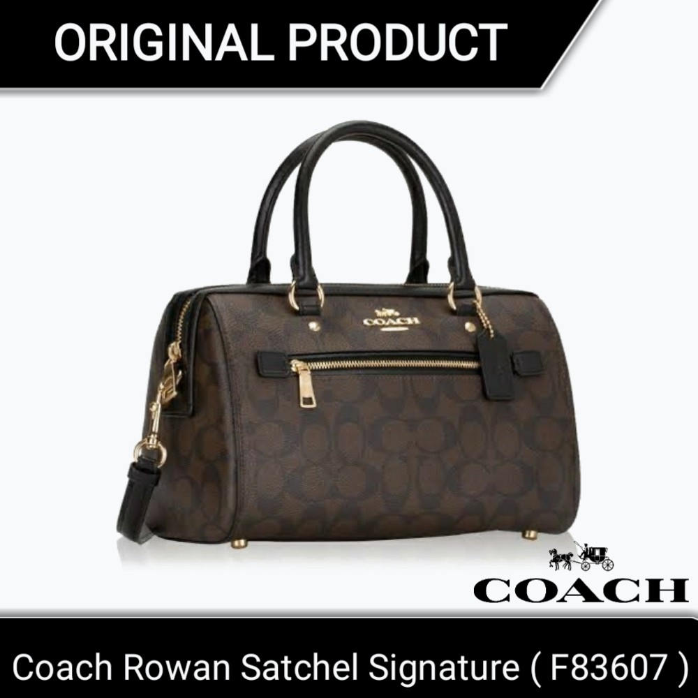COACH ROWAN SATCHEL IN SIGNATURE CANVAS (F83607)