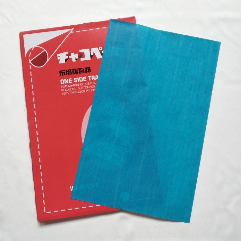 1 PAK kertas karbon / karbon jahit / kertas pola jahit merah kuning hijau biru putih /one side paper