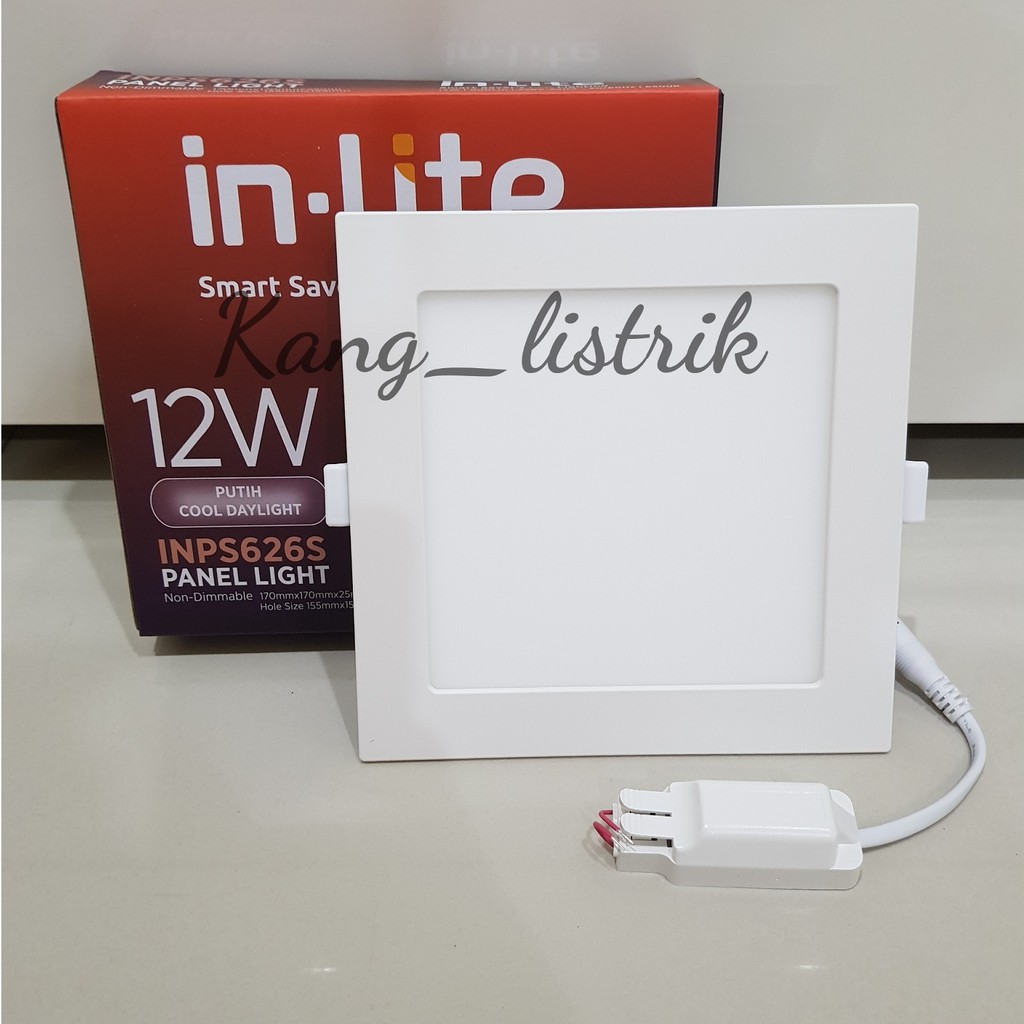 Inlite Downlight Led Panel 12 Watt Kotak - Putih INPS IB