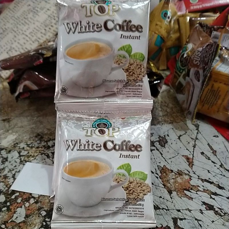 Top white coffee,per renteng (12sachet) 21gr.