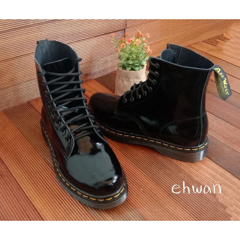 sepatu boot 8hole kulit sapi asli original ewhan mirip docmart