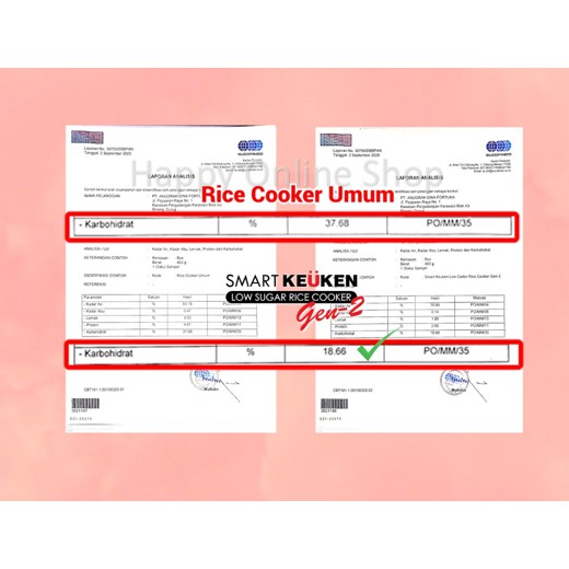 SMART KEUKEN Gen 2 Rice Cooker Low Carbo Rendah Karbo Ricecooker Low Carb Slow Cooker Presto