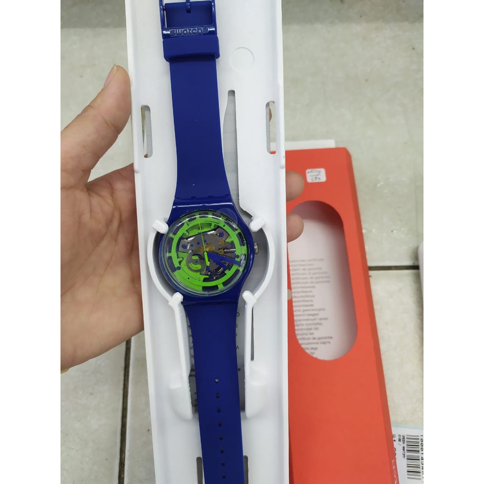 JAM TANGAN PRIA-WANITA SWATCH SUON147  GREEN ANATOMY SWISS QUARTZ ORIGINAL MURAH