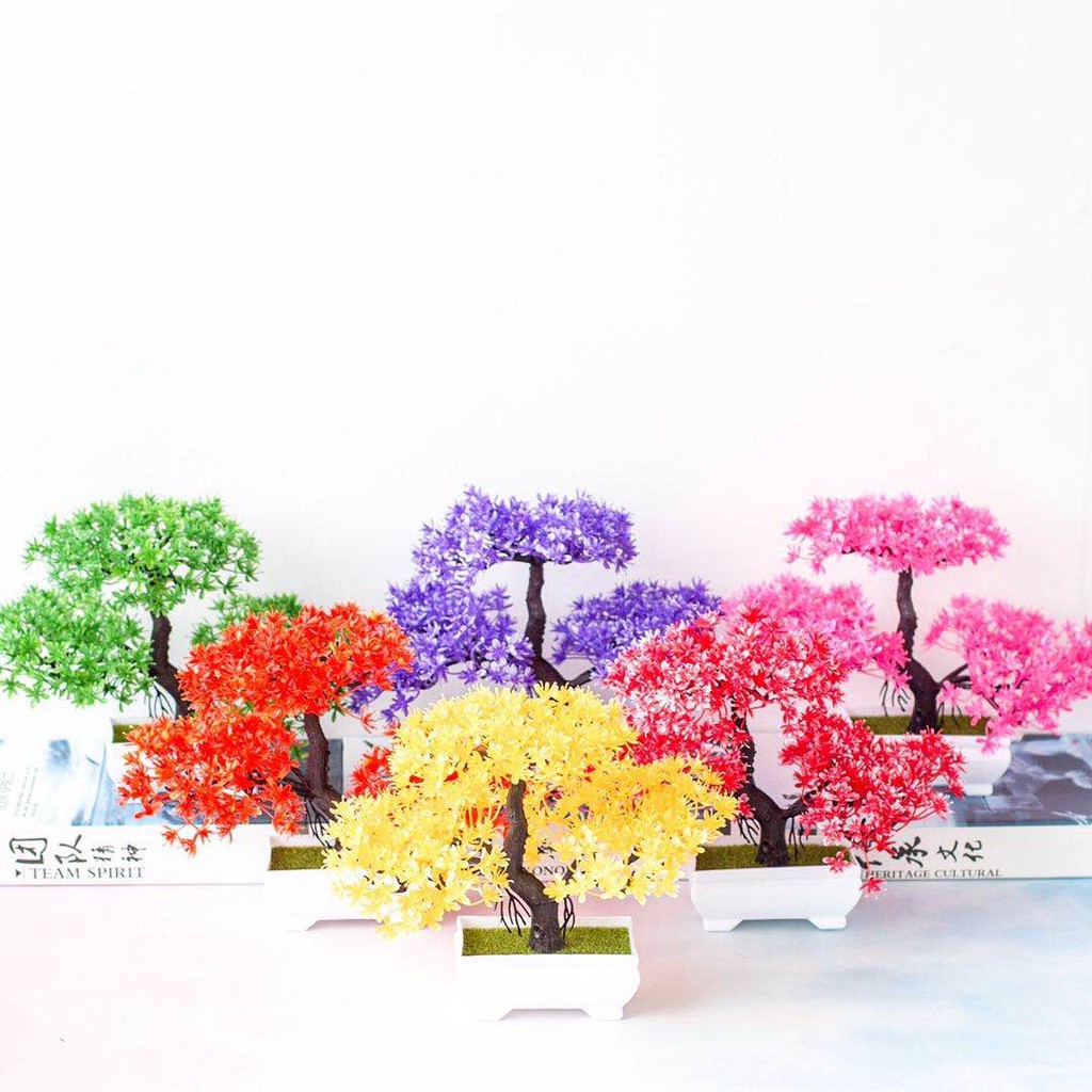 SAO - 439 Ornamen Tanaman Pohon Bonsai Artificial / Bunga Plastik / Pajangan bunga Artifisial-Sakura