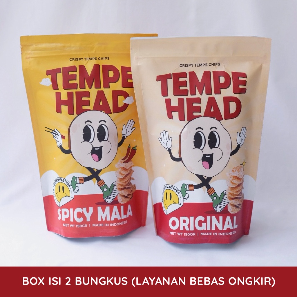 

Tempehead - Box Isi 2 Bungkus Keripik Tempe (Termasuk Kardus)