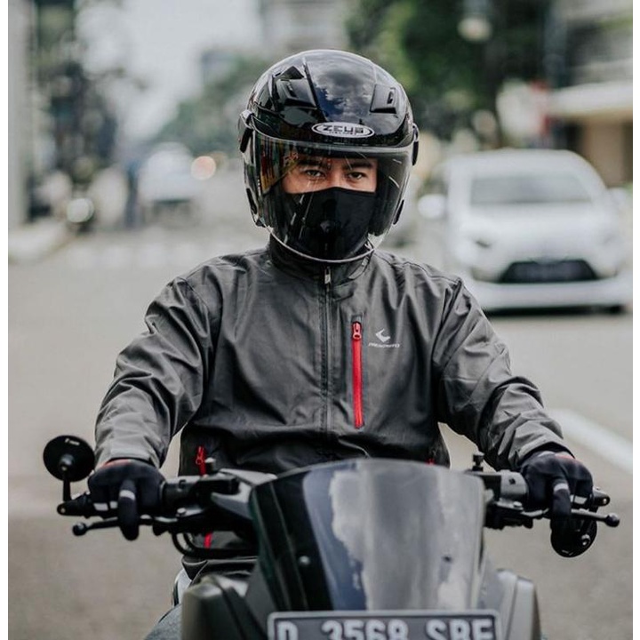 RESPIRO FLEXO BLACK - JAKET BERKENDARA WINDPROOF