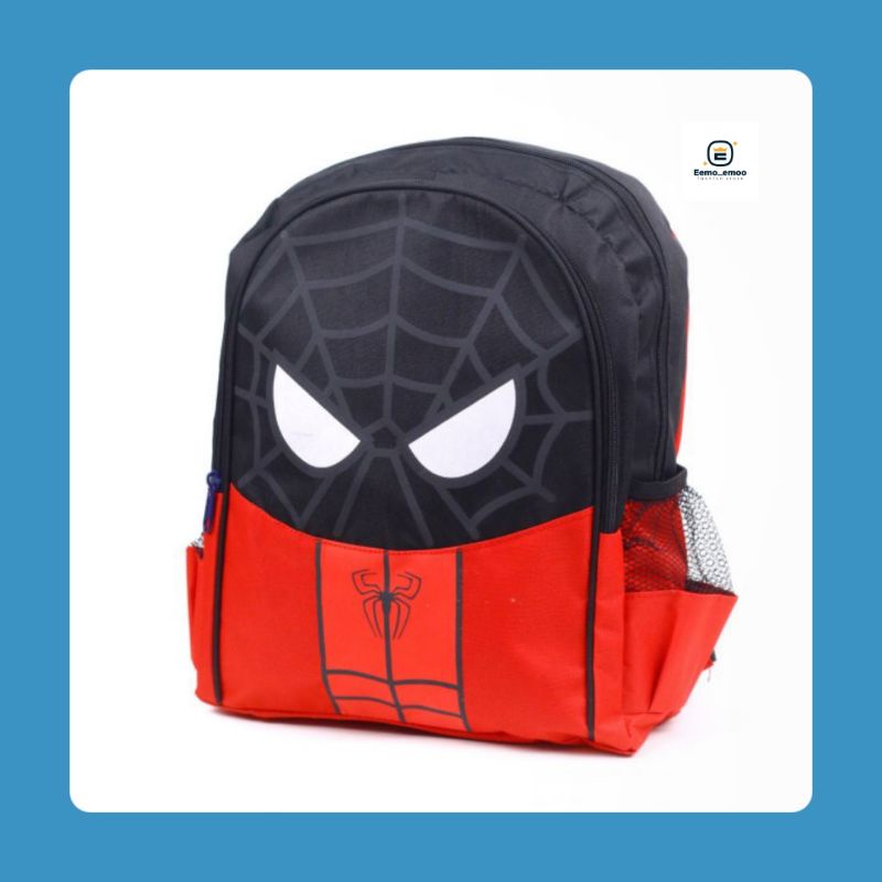 SPIDERMAN TAS RANSEL ANAK SEKOLAH LAKI LAKI KARAKTER DRAGNET PAUD/TK/SD TAS ANAK MURAH EMOEMO