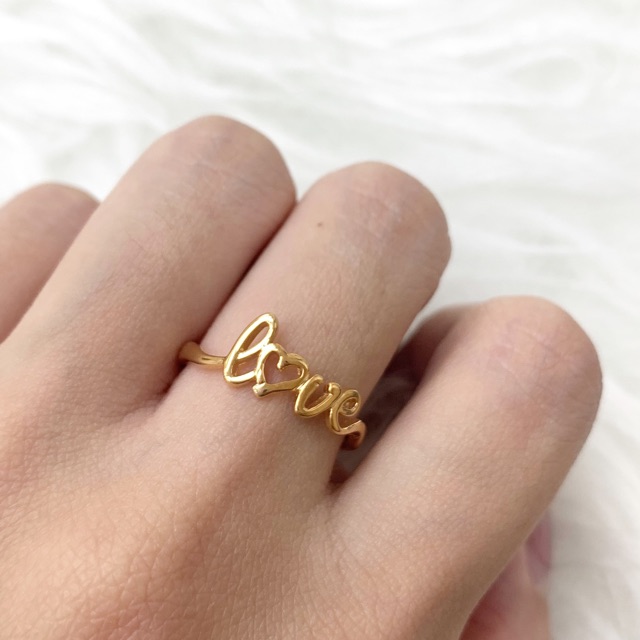 Cincin love best seller emas asli