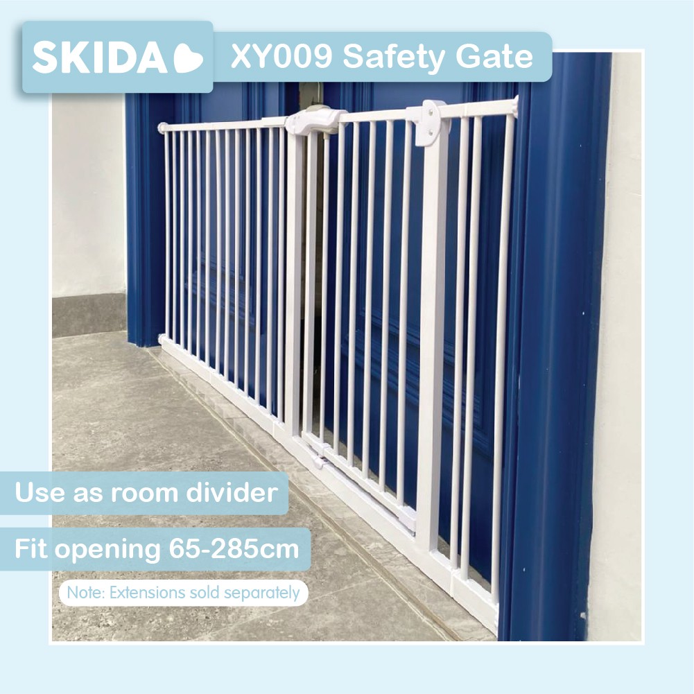 Pagar Bayi SKIDA Safety Gate XY009 Baby Safe Pembatas Ruangan White 75-85cm / 65-75cm