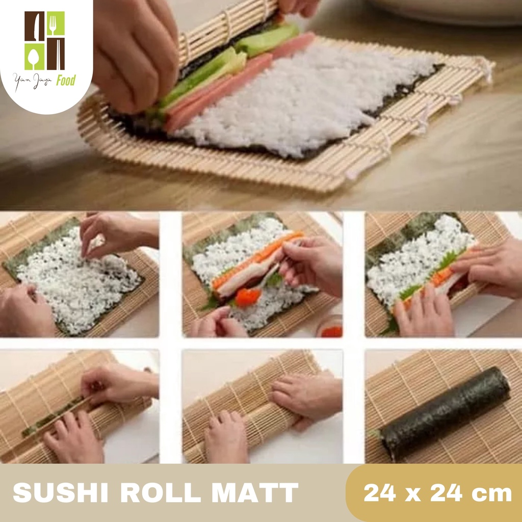 Sushi Roll Matt Gulungan Sushi Bamboo Sushi Mat Plastik Sushi Mat Plastik Kemasan Kardus