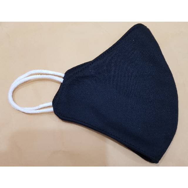 Masker kain 3 ply  earloop 3 ply / MASKER KAIN / masker kain hitam earloop 3 lapis ( dewasa )