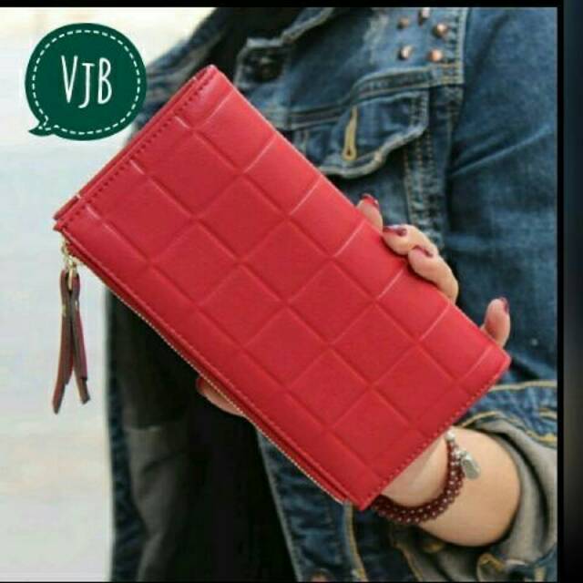 Dompet panjang fashion seri embos dompet lipat