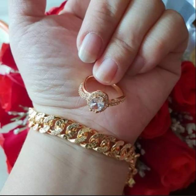 Gelang tangan sisik naga polos bonus cincin mata 1