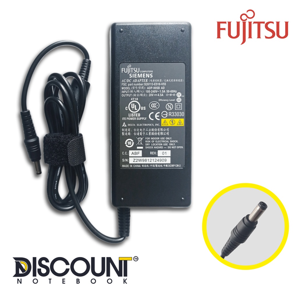 ADAPTOR CHARGER LAPTOP FUJITSU 20V 4.5A