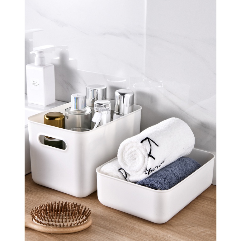 White Series Kotak Penyimpanan Serbaguna Murah Pakaian Dapur Kamar Mandi Kamar Tidur Organizer Storage Box Ukuran Lengkap