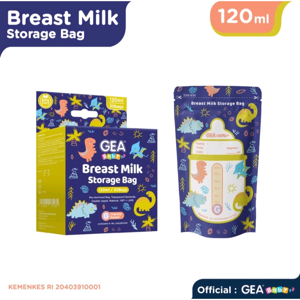 GEABABY Kantong ASI Storage Bag 120ml Pattern Edition