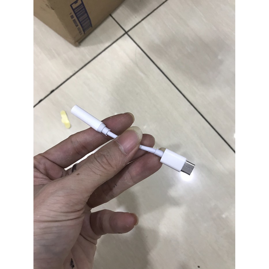 Kabel tipe c to audio aux 20cm white kualitas bagus