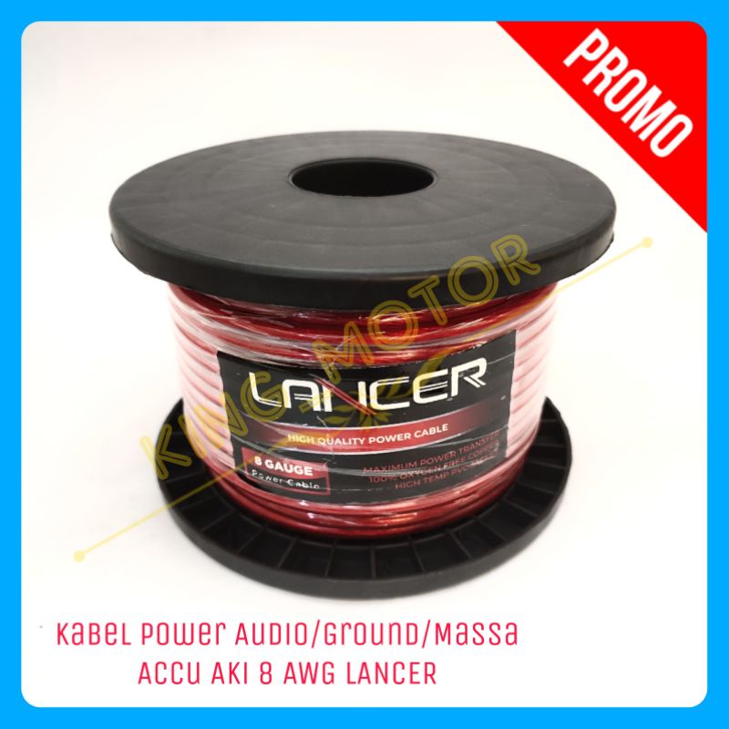 Kabel Power Audio/Ground/Massa Amplifire Accu Aki 8 AWG LANCER