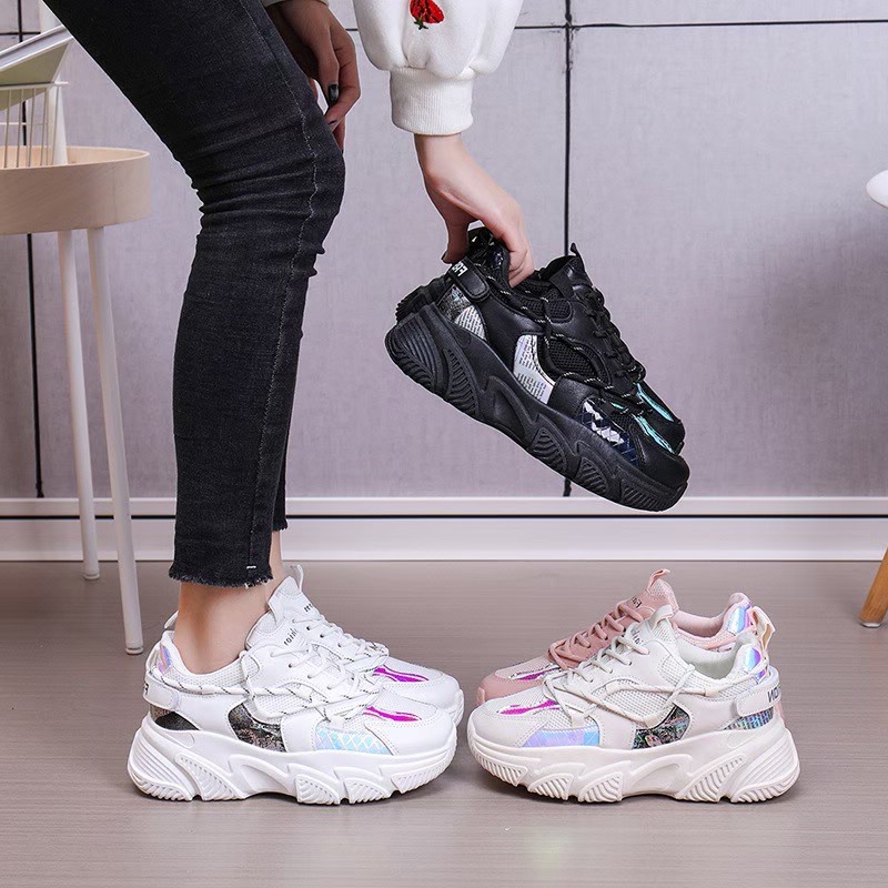 AVANCEID 1887 Sepatu Sneakers Wanita Sekolah Olahraga Sport Pink Putih Import