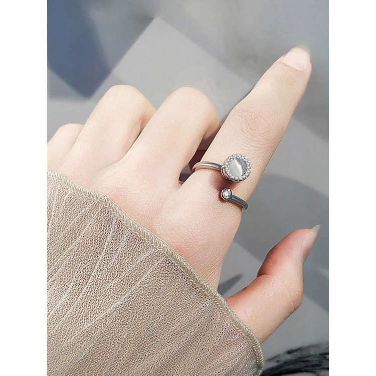 Cincin Silver Model Terbuka Adjustable Untuk Wanita