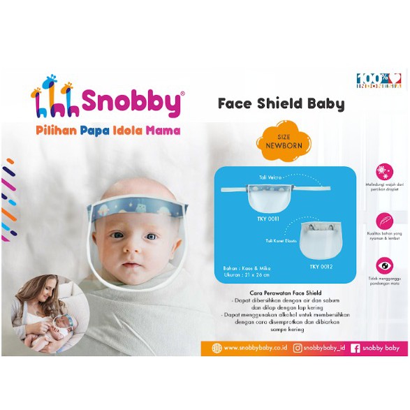 FACE SHIELD BAYI KIDS / ANAK / TOODLER / DEWASA SNOBBY / CLENCY / TOPI FACE SHIELD