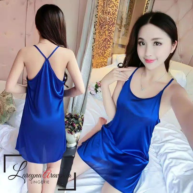 Lover fashion Daster Lingerie tali Satin korea