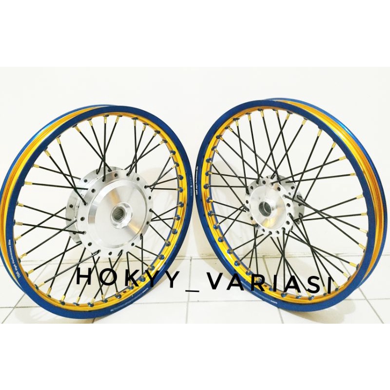 Velg sepaket tdr 2tone ring 17 jari jari hitam gold motor mio xeon beat vario scoopy