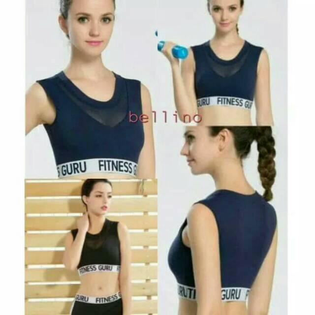 Bra Sport Wanita Gym Olahraga Fitness Yoga Sport Bra Cewek Guru Fitness Aerobic