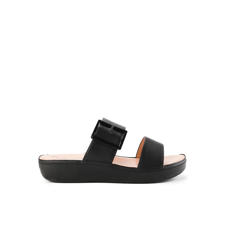 SANDAL SLIDE HUSH PUPPIES WANITA ORIGINAL CASUAL WEDGES KULIT HW41