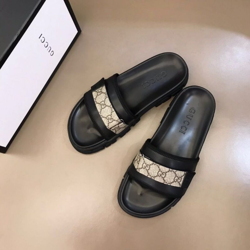 sandal gucci slide sendal flat selop cowok slippers branded gg gc mirror quality