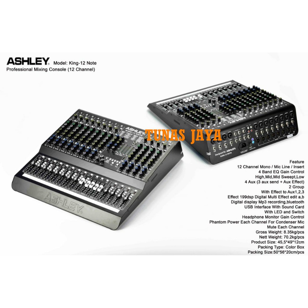 MIXER ASHLEY KING12NOTE MIXER ASHLEY KING12 NOTE MIXER ASHLEY KING 12 NOTE ORIGINAL WIHT SOUNDCARD