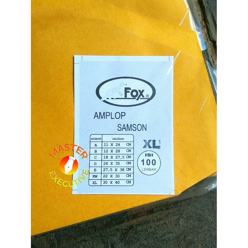 Fox Amplop XL Samson Coklat - 30 x 40 cm - Super Map untuk Dokumen Arsip Sertifikat Ijazah Surat