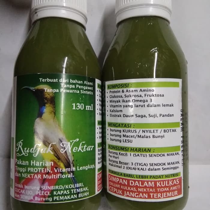 rudjak nektar rujak nektar hijau pakan burung kolibri pleci