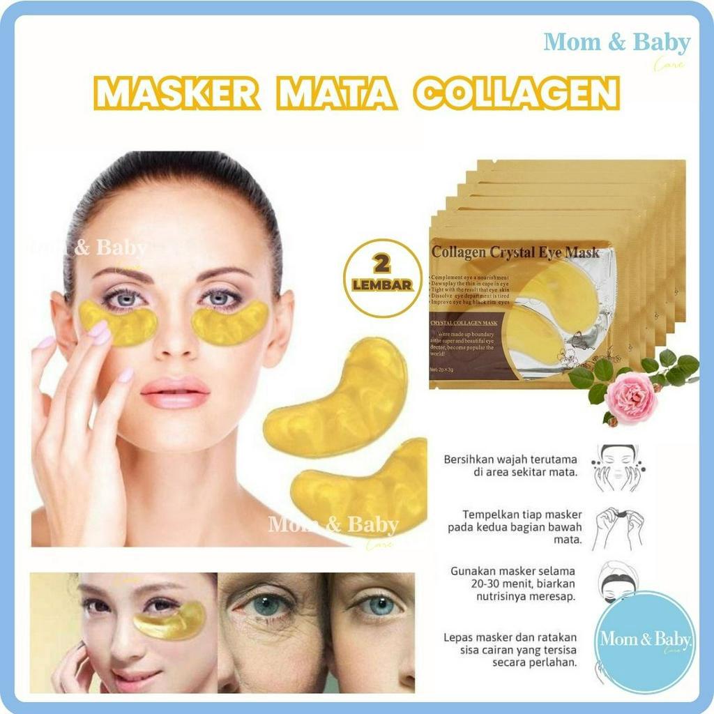 1 PASANG Masker Mata COLLAGEN CRYSTAL GOLD EYE BAG MASK EYEMASK Kantong Black Panda Hitam Anti Aging Wrinkle Emas