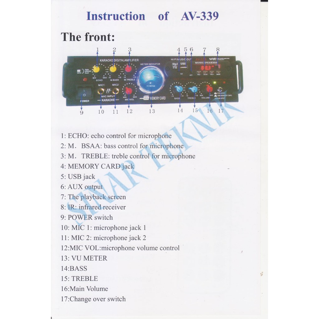 Amplifier AC/DC 512 + Remote ( 180W P.M.P.O 2x30W RMS )