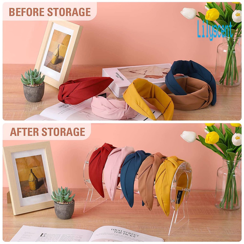 Lily 1 Set Display Holder Headband / Gelang Bahan Akrilik Transparan Mudah Dipasang Untuk Wanita