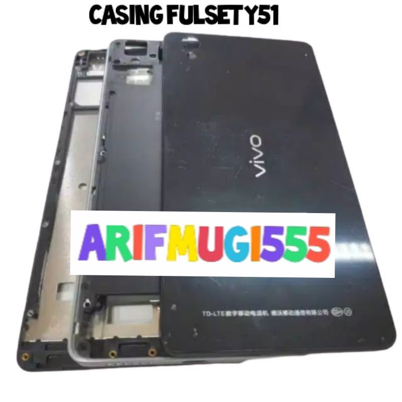 FRAME+BACKDOOR+TUTUP MESIN KESING CASING HOUSING FULSET VIVO Y51 Y51L ORIGINAL