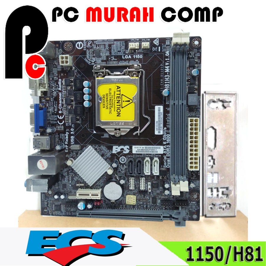 Mainboard Mobo Paket lengkap rakitan tanpa casing H81 i3 Haswell