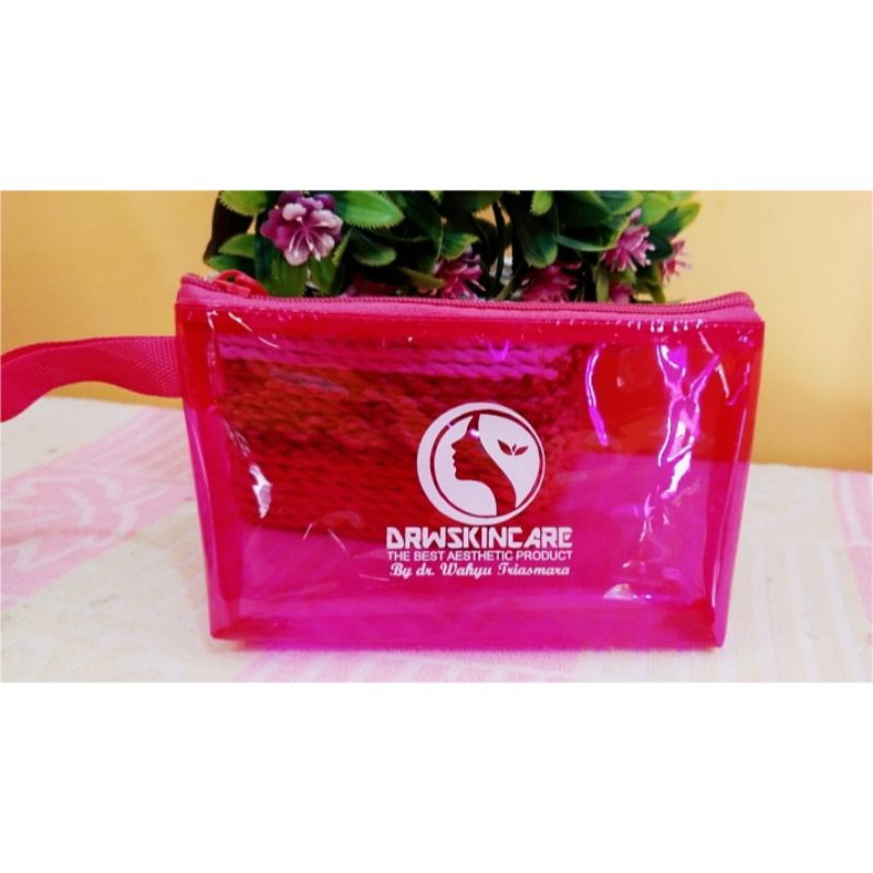 Pounch drw skincare / pounch mika / dompet drw skincare / pounch transparan /pounch murah