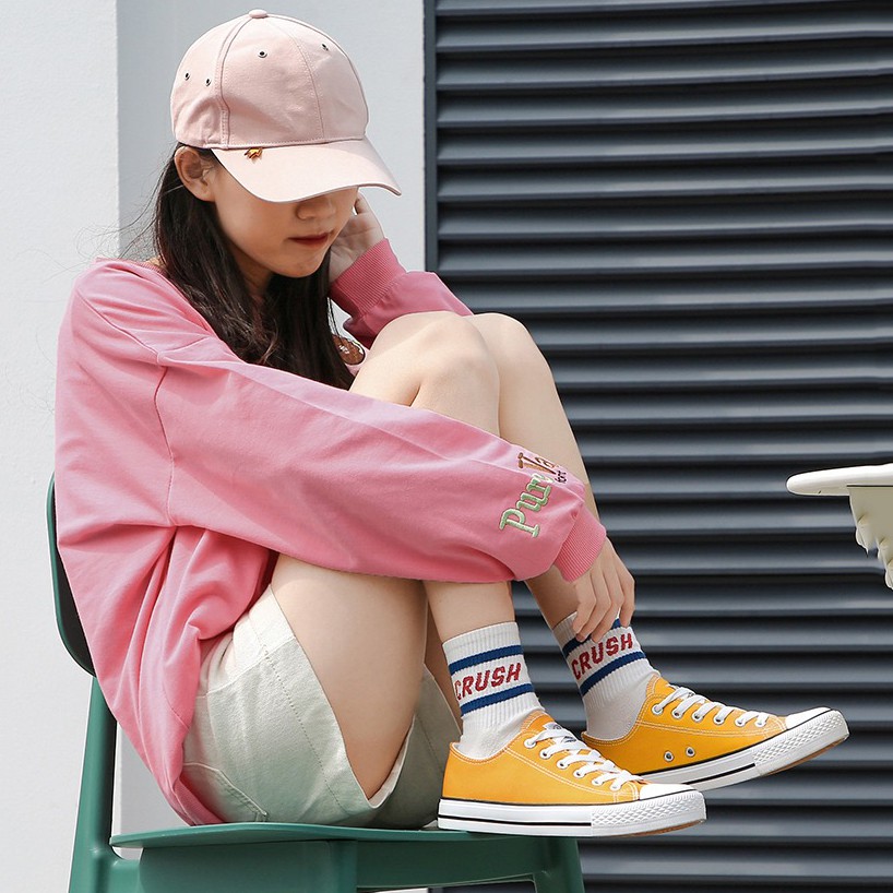 Sepatu Kanvas Wanita Kanvas Perempuan Sepatu Cewek Sneakers Kasual Impor Korea Style Bernapas Cewek Sepatu Indah