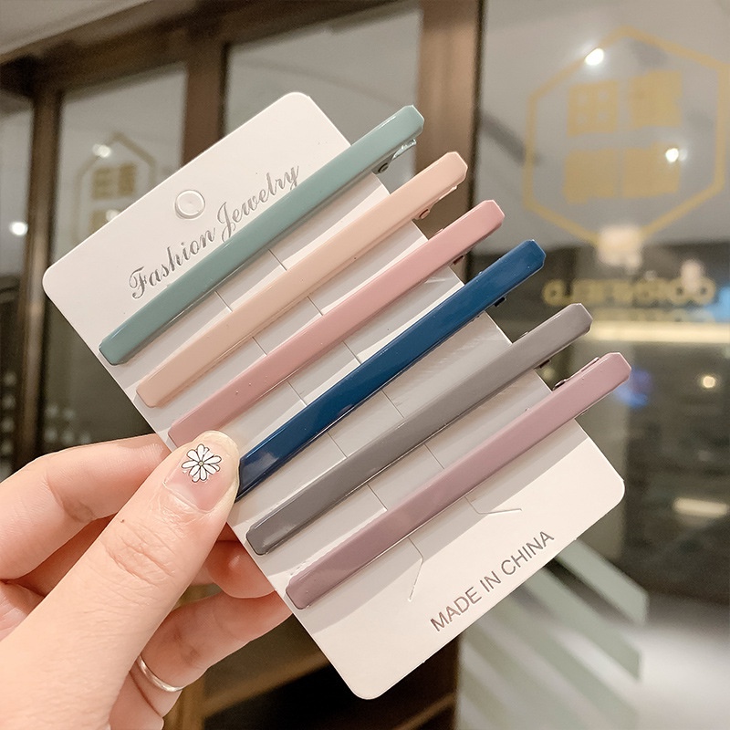 1 set jepit rambut gadis sederhana satu kata jepit rambut / Jepitan Rambut Warna Warni 7 In 1 Dewasa/Jepit Rambut Wanita Korea/Aksesoris Rambut Wanita