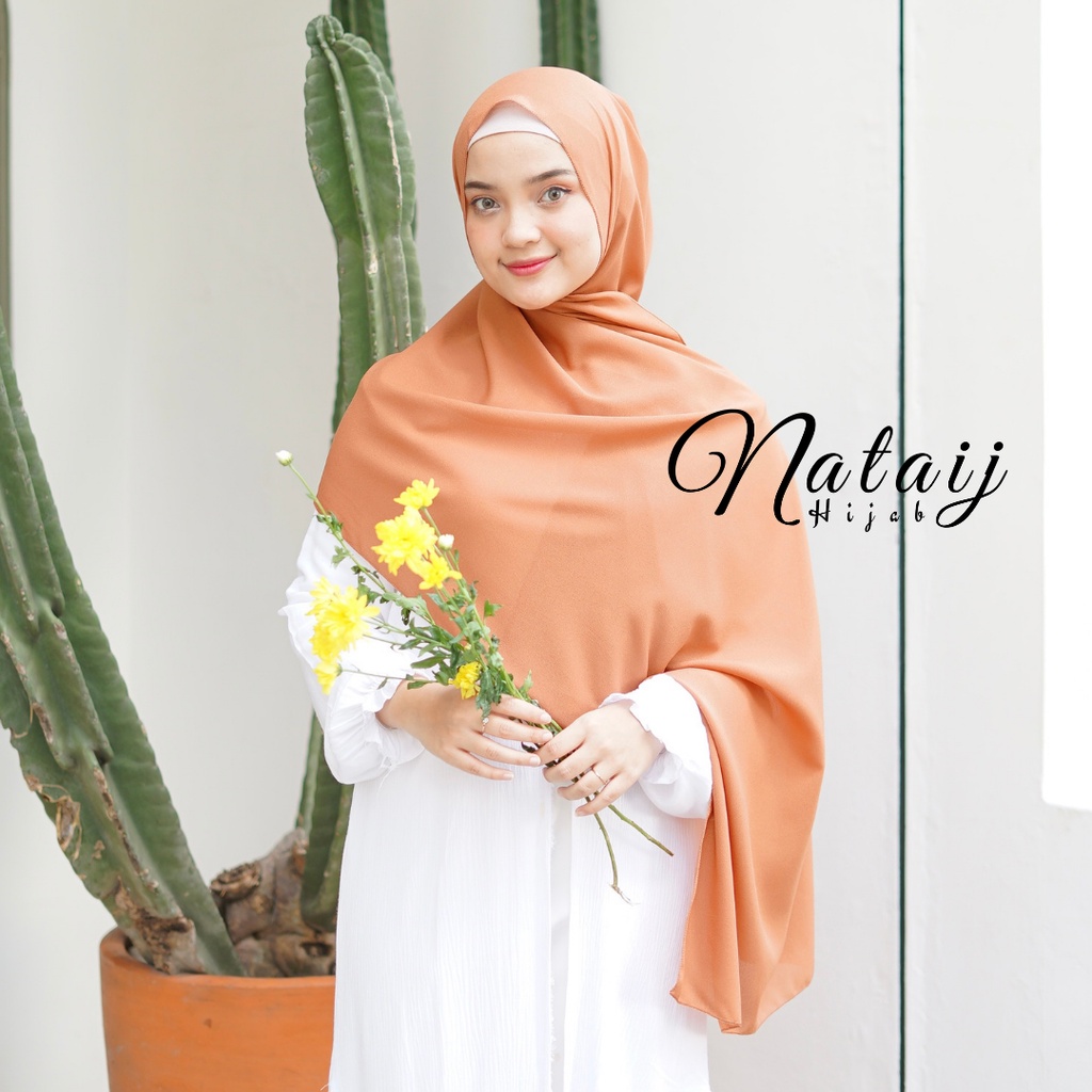 Pashmina Diamond 180x75 / Hijab Pashmina / Pasmina / Hijab / Jilbab / Kerudung / Pashmina Sabyan-WALNUT